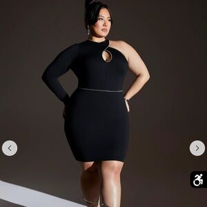 Fashion to Figure Black One-Shoulder Dress
